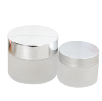 Sérum capillaire Récipient nutritionnel Bouteille cosmétique en verre 30 50g 100g 150g Ensemble d'emballages corporels dorés avec bouchon hermétique à vis Crème pour le visage