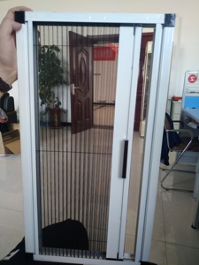 กรอบอลูมิเนียมที่ถอดออกได้<span class=keywords><strong>มุ้ง</strong></span>ลวดหน้าจอประตูแมลงประตูตาข่ายบานเลื่อนหดได้ - Product Image 6