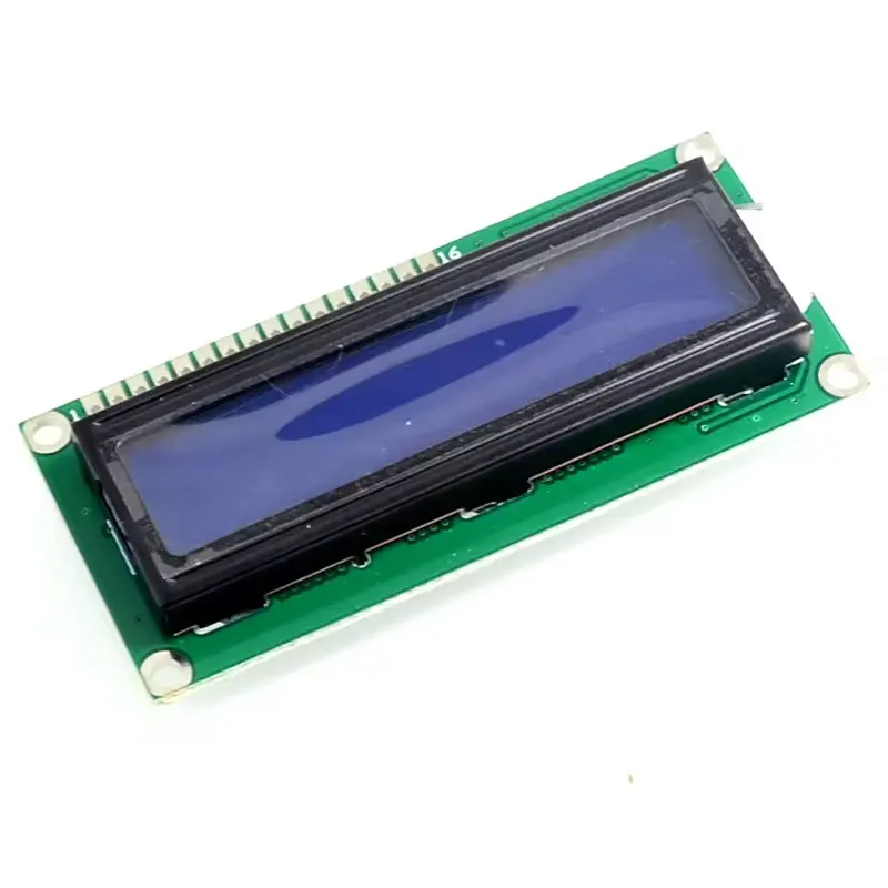 The IIC/I2C 1602 LCD module provides the LCD1602A blue library
