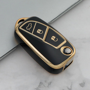Vendite di fabbrica chiave Auto cover Gold edge TPU portachiavi Auto per <span class=keywords><strong>Fiat</strong></span> Bravo 500 <span class=keywords><strong>Panda</strong></span> europeo Auto accessorio chiave per Auto - Product Image 3