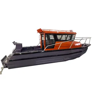 25ft/ 7.5m الإنجيل سهلة الحرفية ملحومة الألومنيوم قارب صيد مع تجول و CE للبيع/المحيط قارب سباق خارجي/يخت