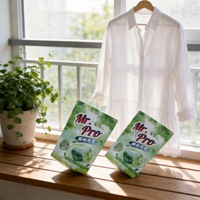 Sachets refermables personnalisés jetables pour lessive en dosettes, adoucissant en perles, liquide parfumé, et emballages hermétiques pour chaussures