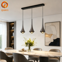 Lampe suspendue LED dorée en aluminium avec télécommande, petite taille, pour la maison, le bureau et la chambre à coucher - Vente en gros usine