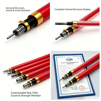Cable Compuesto Multiconductor Blindado para Minería de Carbón, Cable de Señal Blindado con Metal Corrugado, Revestimiento Exterior de PVC Rojo, Cable de Minería 1*0.5