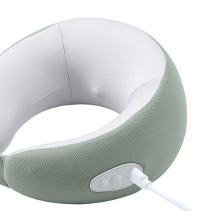 Oreiller de massage du cou en forme de U, 2 modes, avec chaleur et vibration, 3 niveaux de force, batterie 1200 mAh - Product Image 3