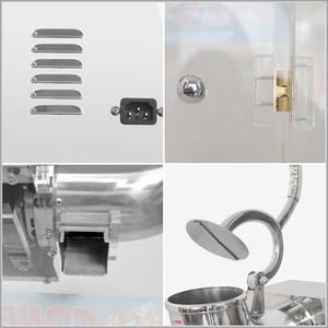 Xeoleo Máy Nghiền Đá Thương Mại Bông Tuyết Máy Nước Đá Tự Động Đôi Lưỡi Dao Cạo Râu Băng Tuyết <span class=keywords><strong>Cone</strong></span> Maker 200W <span class=keywords><strong>SNO</strong></span>-CONES Máy - Product Image 6