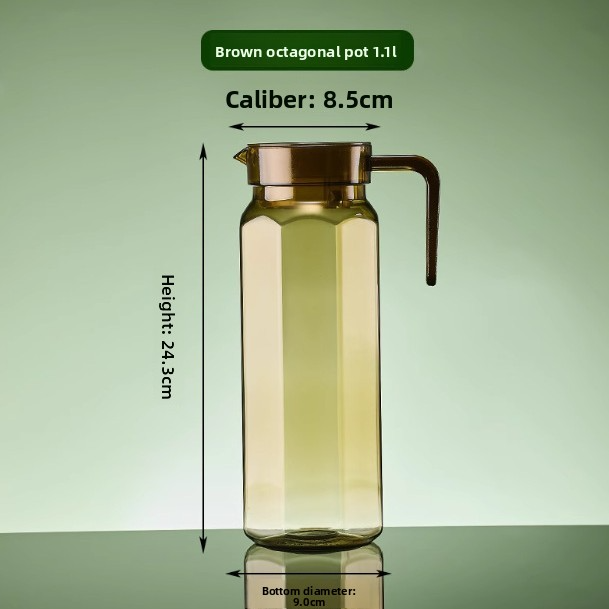 amber-Octagonal teapot 1.1L