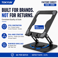 Soporte Plegable y Ajustable para Portátil con Rotación de 360°, Ergonómico, para Escritorio, Soporte para Tablet, Fabricante Mayorista OEM ODM