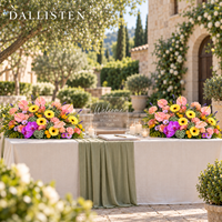 Dallisten Fleurs de mariage au toucher réel, arrangement floral au sol pour la cérémonie, l'allée, la décoration d'événements et de lieux, vente en gros