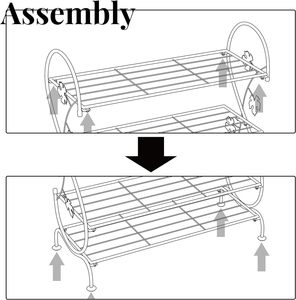 Organisateur de chaussures en fer pour salon entrée tour à chaussures antirouille fleurs décoratives support à chaussures industriel rustique noir support - Product Image 6
