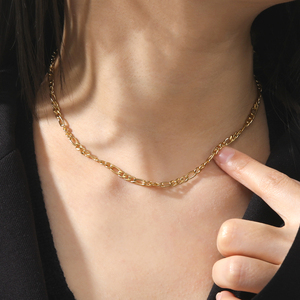 Myshape collana a catena semplice da donna in acciaio inossidabile Color oro collane girocollo moda per feste regalo per gli <span class=keywords><strong>amici</strong></span> <span class=keywords><strong>amanti</strong></span> - Product Image 2