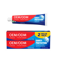 Dentifrice à la menthe personnalisé avec logo, élimination des taches dentaires, protection contre les caries et des gencives, blanchiment éclatant, fraîcheur menthe, 100g