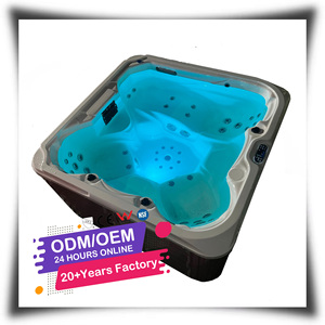 Baignoires de <span class=keywords><strong>spa</strong></span> extérieures modernes autoportantes personnalisées en gros d'usine <span class=keywords><strong>avec</strong></span> fonction de trempage et drain inclus pour les rassemblements à domicile et le <span class=keywords><strong>camping</strong></span> - Product Image 1