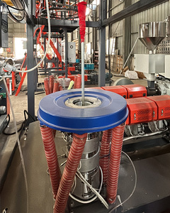 Extrusora de <span class=keywords><strong>película</strong></span> soplada de polietileno de alta velocidad con un solo tornillo y doble matriz, buen precio, automática, biodegradable para LDPE HDPE - Product Image 4
