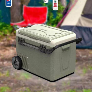 2026 New Model Solar Car Refrigerator 55L Capacity With Wheels and Handles Portable <b>Freezer</b> Outdoor - Product Image 5