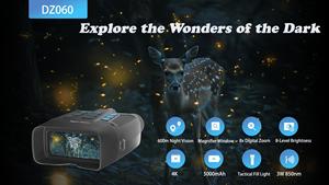 Binoculares para exteriores Z060, alcance de visión nocturna, 4K UHD, 5000mAh, batería recargable, equipo de caza, Zoom 8x, gafas de visión nocturna - Product Image 6
