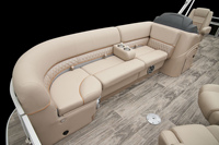 Modèle de bateau à moteur ponton en aluminium de luxe 2025 avec certification CE, canapé confortable soudé, moteur intégré, en vente maintenant