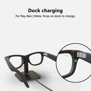 Station de charge pour <span class=keywords><strong>lunettes</strong></span> connectées Ray-Ban Mate avec base métallique et lumière d'ambiance respirante - Product Image 5