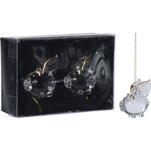 SET DI 2 MAIOTTOLI IN VETRO DA 4 CM PER DECORAZIONE APPESONTA - Product Image 1