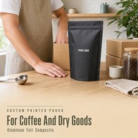 Sachet Doypack en Papier Kraft Écologique Refermable avec Fermeture Éclair, Qualité Alimentaire, pour Emballage de Granola, Logo Personnalisé