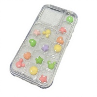Nouvelle coque de téléphone antichoc créative DIY 2026 en TPU+PC pour 17 Pro Max avec breloques, coque transparente à insérer par Qeeca Case