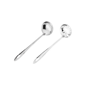 Ensemble de 6 louches à soupe en acier inoxydable 304 avec passoire pour restaurant, cuisine et ustensiles de cuisson - Product Image 5