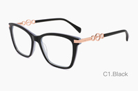 Montures optiques en acétate et métal de qualité supérieure pour lunettes, vente en gros