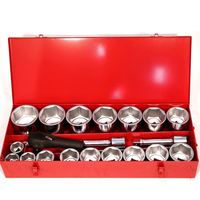 Jeu de clés à cliquet pneumatiques chromées de 1'' (22 pièces) de Taïwan, kit d'outils à main avec mallette rigide pour réparation automobile, personnalisation OEM