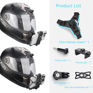 <span class=keywords><strong>Support</strong></span> de fixation mentonnière pour <span class=keywords><strong>casque</strong></span> de moto pour caméra d'action avec <span class=keywords><strong>support</strong></span> de téléphone pour GoPro 13 12 11 10 Insta360 Ace Pro 2 Accessoire - Product Image 2