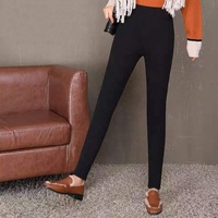 Vente en gros de collants pelucheux chauds d'hiver avec leggings épais thermiques taille haute doublés en polaire pour femmes