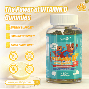 Gomitas de Vitamina D3 OEM ODM, Promueven la Función Muscular y la Salud Ósea para Niños y Adolescentes en Crecimiento, 60 Gomitas, Entrega Exprés - Product Image 2