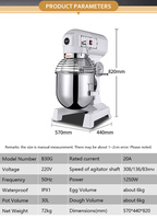 Anti-rfid — mélangeur d'aliments automatique à tête inclinable, machine de mixeur de pâte, pétrissage alimentaire en spirale, 10 litres