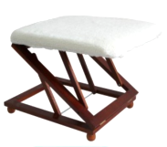 Mecedora portátil, cubierta de madera, comodidad ajustable, reposapiés, taburete plegable para relajar los pies - Product Image 4