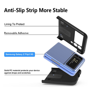 Nuevo Clip trasero giratorio Litchi patrón PU cuero ultrafino pantalla plegable funda de teléfono móvil para Samsung <span class=keywords><strong>Z</strong></span> <span class=keywords><strong>Flip</strong></span> 3 4 5 6 7 Cubierta - Product Image 3