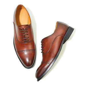 Chaussures Oxford en cuir véritable de vachette pleine fleur vintage, décontractées et habillées, pour affaires et occasions formelles - Product Image 2