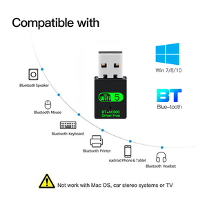 Adaptador <span class=keywords><strong>USB</strong></span> 2 en 1 AC 600Mbps WIFI + <span class=keywords><strong>Bluetooth</strong></span> 2.4G 5G, Chip RTL8821, Receptor Inalámbrico Externo - Product Image 6