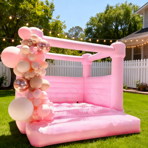 Château gonflable personnalisé bleu/rose pour enfants, maison <span class=keywords><strong>de</strong></span> jeu gonflable pour mariage et célébrations - Product Image 4