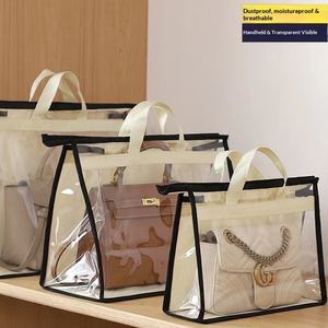 Wholesale Eco-Friendly Durable Portable Dustproof Waterproof Transparent PVC Storage Bag Clear Purse Handbag Zipper Hanging Bags - Product Image 2