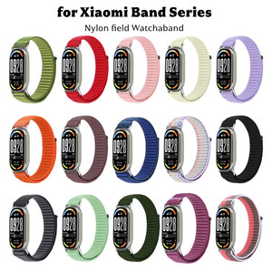 สายรัดข้อมือไนลอนแบบห่วงรุ่นใหม่ปี 2025 สำหรับ <span class=keywords><strong>Xiaomi</strong></span> Band 8 9 <span class=keywords><strong>10</strong></span> พร้อมตัวเชื่อมต่อโลหะ อุปกรณ์เสริมสมาร์ทวอทช์สำหรับเล่นกีฬา - Product Image 2