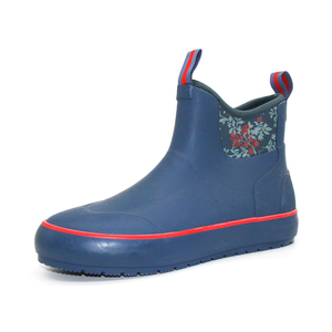 Botas de Lluvia de Goma Antideslizantes Duraderas para Mujer, Zapatos de Jardín Florales Impermeables hasta el Tobillo, Suela Resistente, Protección para Todo Clima - Product Image 6
