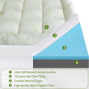 <span class=keywords><strong>Surmatelas</strong></span> en mousse à mémoire <span class=keywords><strong>de</strong></span> <span class=keywords><strong>forme</strong></span> microfibre rafraîchissante double couche, taille Queen, 4,5 pouces, avec coussin <span class=keywords><strong>de</strong></span> surface (2,7 pouces extra épais, peluche douce, 1,8 pouces gel) - Product Image 3