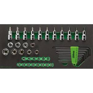 Jeu de douilles Torx Fasano 100 pièces, embout 1/4 pouce avec clés hexagonales et embouts pour réparation automobile - Product Image 2