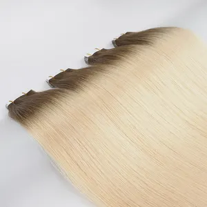 Commercio all'ingrosso nastro In Extension dei capelli 100% capelli umani Remy vergini a doppio nastro disegnato Mini nastro di estensione dei capelli produttori