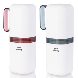 Cf Grote Capaciteit 2 In 1 Reis Draagbare Koffer Tandenborstel Houder Spoel Cup Reiskoffer Tandenborstel Houder Cup Badkamer Set - Product Image 2