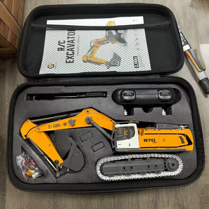 Modèle d'excavatrice YIGONG à l'échelle 1/50, modèle de construction RC en métal moulé sous pression 360 °   Piste métallique rotative avec bras mobiles, <span class=keywords><strong>cadeau</strong></span> pour garçons - Product Image 5