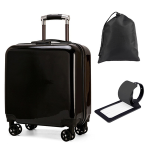 18 Inch Underseat Luggage Carry <strong>Suitcase</strong> Free Boarding Personal Item <strong>Suitcases</strong> 4 Wheels Hardshell <strong>Light</strong> <strong>Weight</strong> Waterproof Simple - Product Image 1
