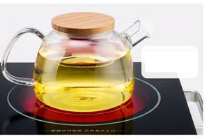 Cafetière à <span class=keywords><strong>double</strong></span> <span class=keywords><strong>paroi</strong></span> en verre de style moderne, infuseur japonais, bouilloire, théière en verre transparente avec couvercle en bambou - Product Image 6