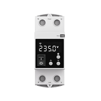 Interrupteur relais intelligent WiFi Tuya avec affichage LCD, protection contre les surtensions, les sous-tensions et les surintensités, disjoncteur