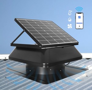 Top Grade Brushless DC Motor 40W Solar Attic Roof Turbine <strong>Ventilator</strong> with App Remote Control Heat Extractor Fan 5-Year Warranty - Product Image 1
