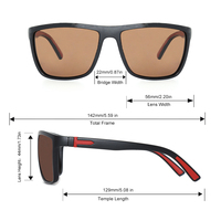 Lunettes de soleil polarisées TAC avec monture carrée en PC, personnalisables en gros, protection UV400, légères, logo personnalisé, unisexe